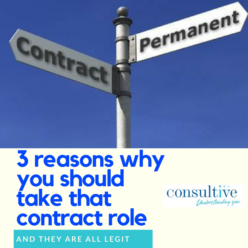 Why should I take a contract role whilst looking for a permanent role?